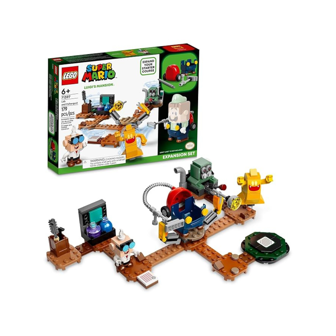 LEGO Super Mario Luigi'S Mansion Lab And Poltergust Expansion Set 71397 Building Kit For Kids Aged 6 And Up (179 Pieces)|Multicolor