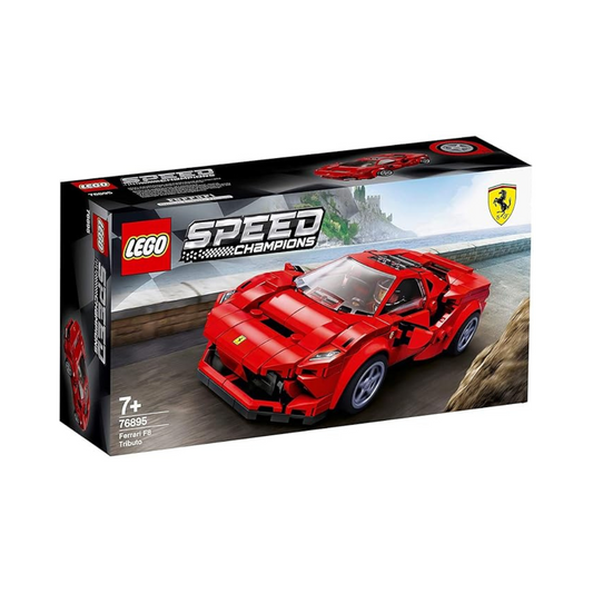 LEGO 76895 Speed Champions Ferrari F8 Tributo Racer Toy, with Racing Driver Minifigure, Race Cars Building Sets,Multicolor,Pack of 275 Pieces