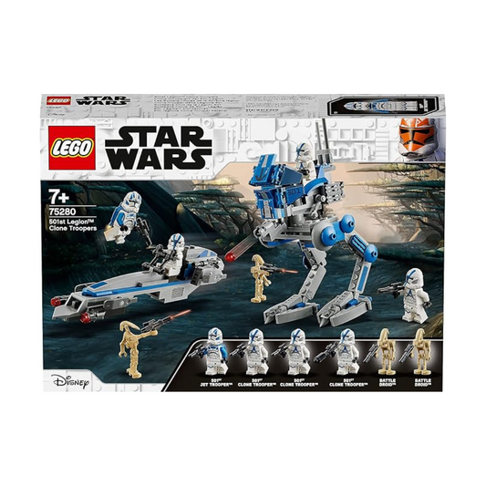 LEGO Star Wars 501st Legion Clone Troopers 75280 Building Kit (285 Pcs),Multicolor