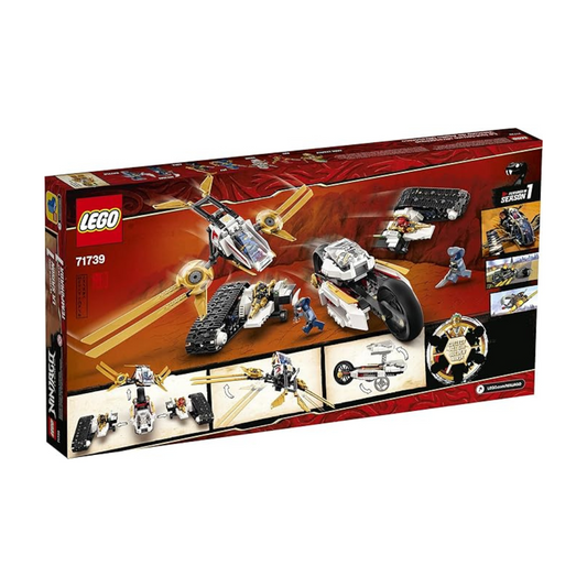 LEGO Ninjago Legacy Ultra Sonic Raider 71739 Building Kit with a Motorcycle, Plane and Collectible Minifigures; New 2021 (725 Pieces) Multicolor