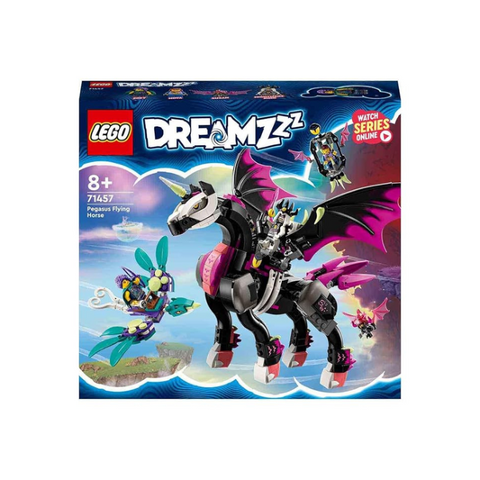 LEGO DREAMZzz 2-in-1 Pegasus, Build 2 Types of Horse Toy, Includes Zoey, Nova and Nightmare King as Mini Figures from the TV Show, Creative Animal Toy for Children, Boys and Girls 71457
