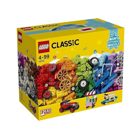 LEGO 10715 Classic Bricks on a Roll Construction Set, Colourful Vehicle Toy Bricks, Building Playset with Tires and Wheels (Multicolor,Pack of 422 Pieces)