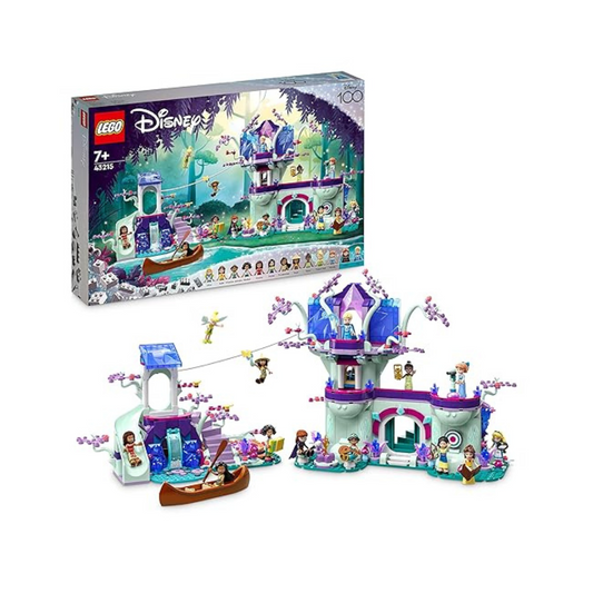 LEGO 43215 Disney The Enchanted Tree House Set of 13 Mini Dolls Including Princess Jasmine, Belle, Elsa and Anna, Christmas Gift for 7 Year Old Children, Girls, Boys, Disney 100 Toys