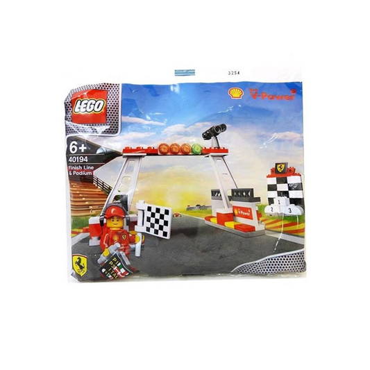 2014 The New Shell V-power Lego Collection Finish Line & Podium Set 40194 Exclusive Sealed