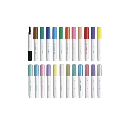Pilot SJP120FN-6CM Water Based Pen, Juice Paint, Fine Point, Round Tip, Metallic Curler, 6 Colors
