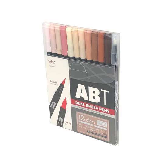 TOMBOW  Pencil Brush Pen Dual Brush Pen ABT 12 Color Set Portrait AB-T12CPO
