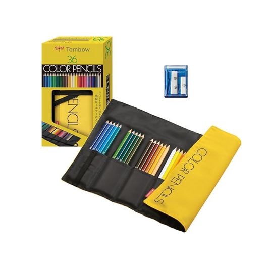 TOMBOW  Colored Pencils In Roll Case With Mini Sharpener