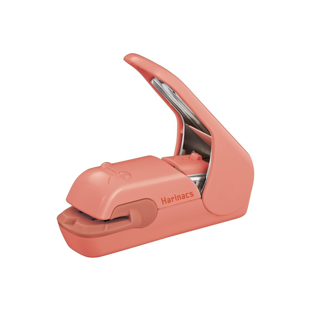 Kokuyo SLN-MPH105VP Harinacs Press Stapleless Stapler, No Hole, Salmon White