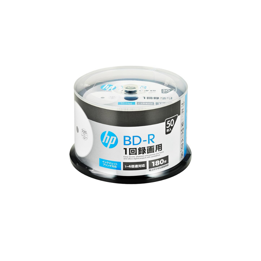 Verbatim VBR130YP50SH1 Single Recording Blu-ray Disc BD-R 25GB 50 Pack Inkjet Printer Compatible, White, Single Side, 1-4x Speed