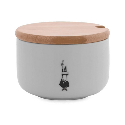Bialetti Sugar Bowl with Bamboo Lid, Porcelain Y0TZ102