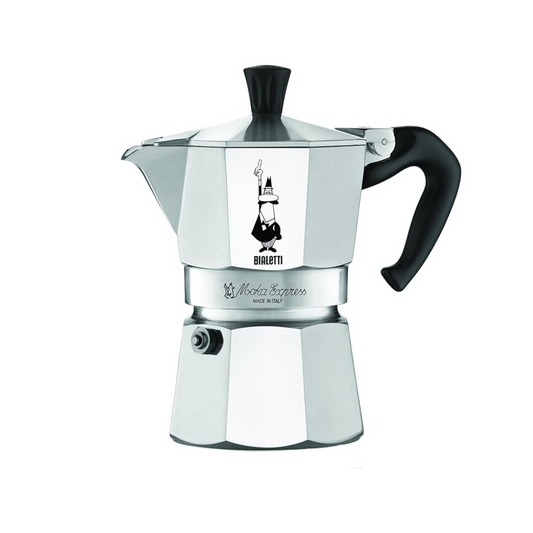 Bialetti Gas Stovetop Coffee Maker 06800 for Moka Espresso Coffee, 3-Cup, Silver 06799