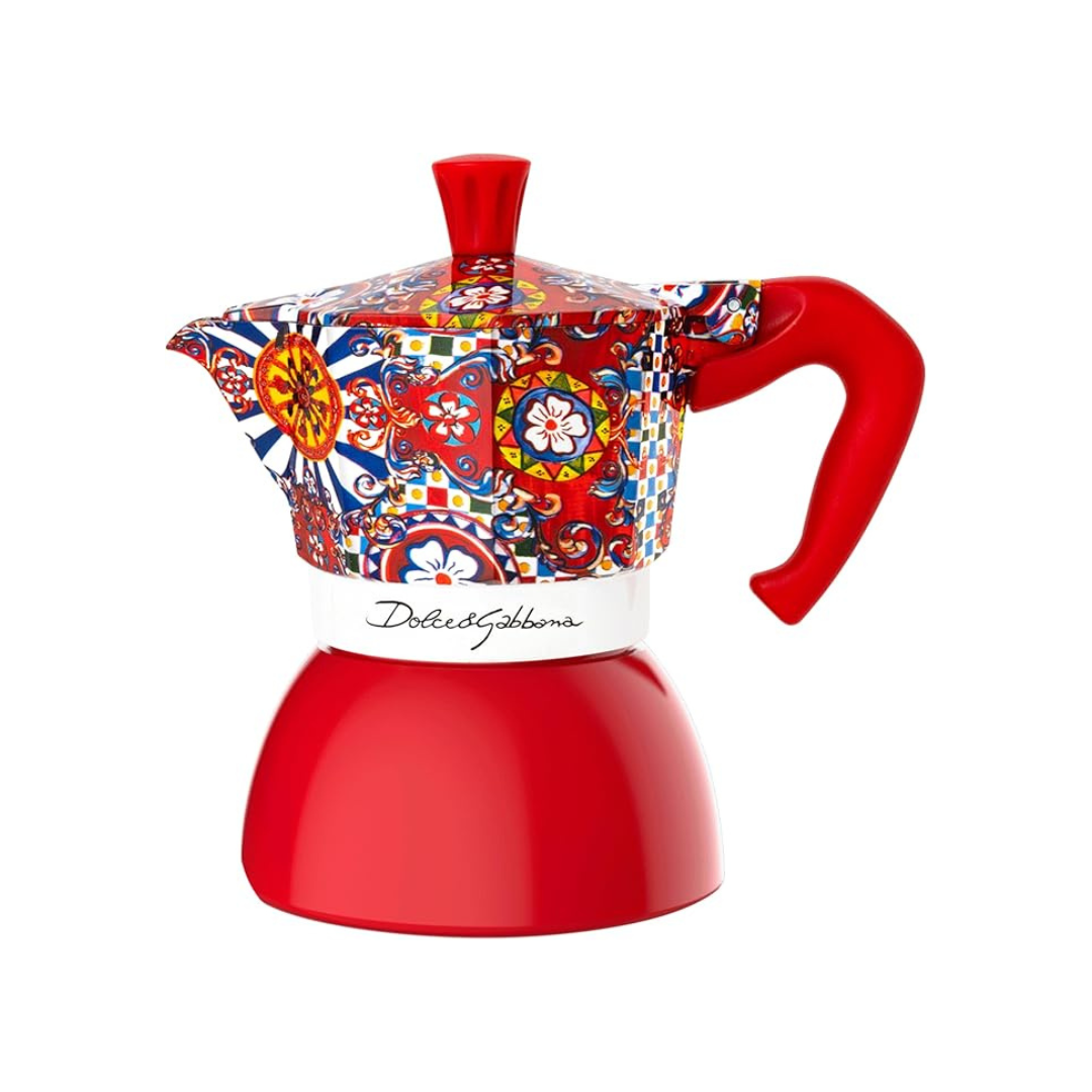 Bialetti Dolce & Gabbana MOKA INDUCTION 4 Cup, Induction Safe & Open Fire