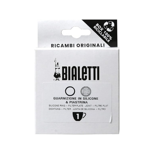 Bialetti Mocha Express 1 Cup Gasket + Filter Genuine Replacement Part