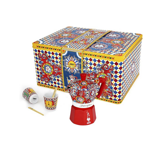 Bialetti Dolce & Gabbana Mocha Express & Espresso Cup Set, Direct Fire