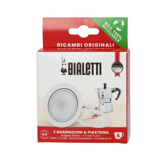Bialetti Spare Parts with 3 Gaskets and 1 Plate for Mocha Express Firemetta Break Happy Damas Mocha Timer Rainbow