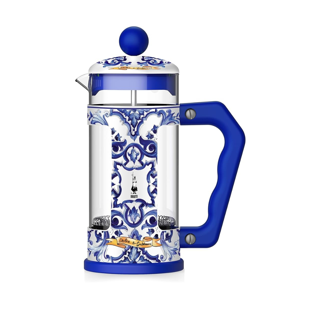 Bialetti Dolce & Gabbana Blue Mediterraneo French Press (350ml) Coffee Press Coffee Maker