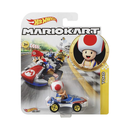 Hot Wheels GBG30 Mario Kart Toad in Sneeker Kart Toy Car