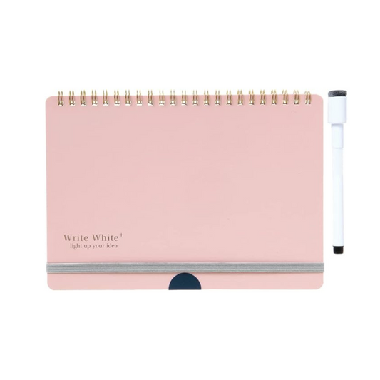 Gakken Staful Dry Erase Board Notebook, Write White Plus, A5, Pink BD12015