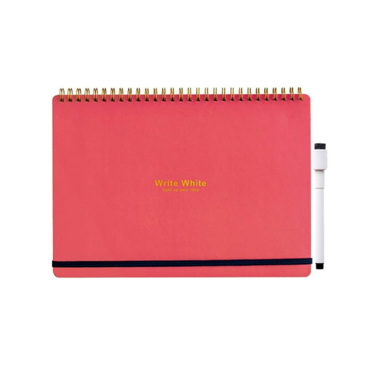 Gakken Sta:ful BD12011 Write White Whiteboard Notebook, B5, Red