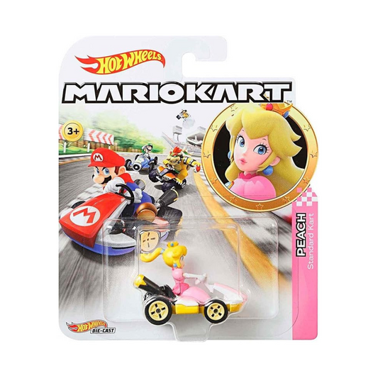 Hot Wheels GBG28 Mario Kart Princess Peach in Regular Kart Toy Car