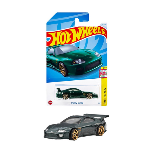 Hot Wheels HXR24 Basic Car Toyota Supra Vehicle Toy Mini Car  Color Green