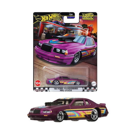 Hot Wheels HRT72 Boulevard '86 Ford Thunderbird Pro Stock Vehicle Toy Minicar
