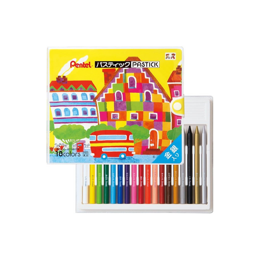 Pentel Crayon Colored Pencils Pastique GC1-18D 18 Colors