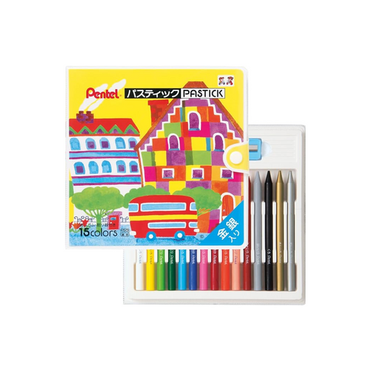 Pentel Crayon Colored Pencils Pastique GC1-15 15 Colors