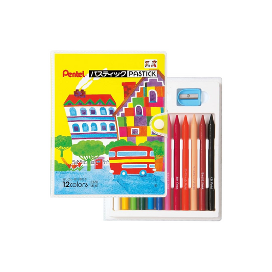 Pentel Crayon Colored Pencils Pastique GC1-12D 12 Colors