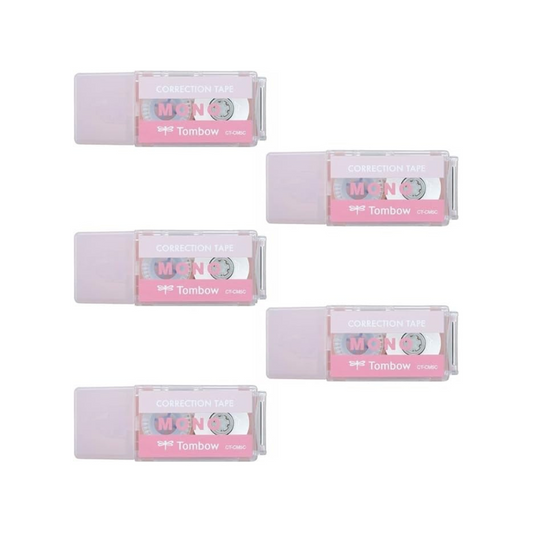 TOMBOW CT-CM5C90-5P Pencil Correction Tape 5mm Mono Pocket (Erasable Design Correction Tape), Single Use Type, Purple, 5 Pieces, 4m