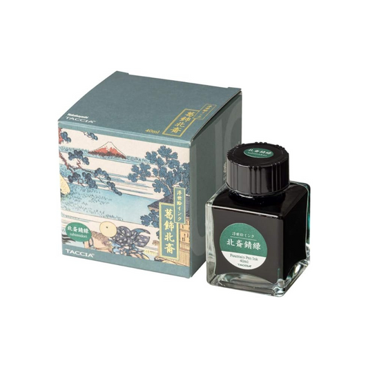 Midori Fountain Pen Ink Water-Based Dye Ukiyo-e Ink Katsushika Hokusai Rust Green