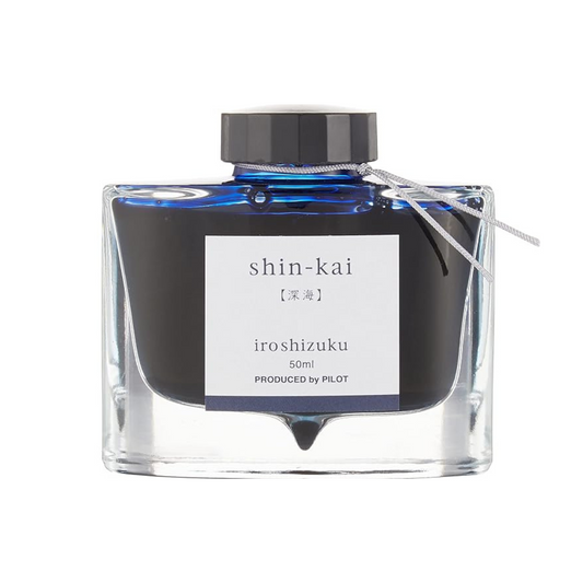 Pilot Iroshizuku Bottled Fountain Pen Ink, Shin-Kai, Deep Sea, Blue Black (69225)