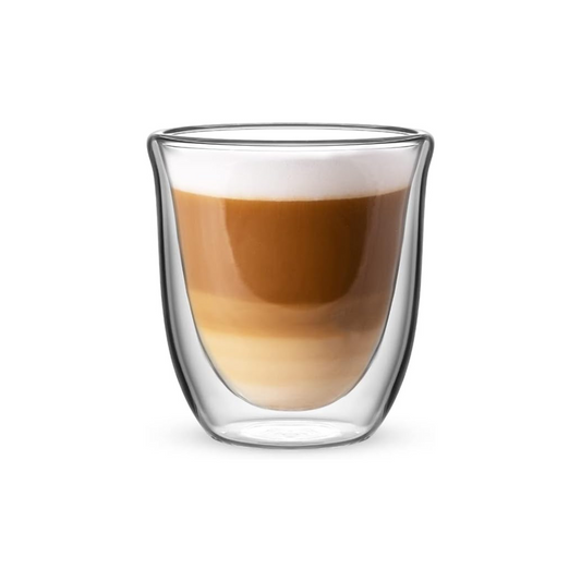 Bialetti Florence Double Wall Glass, Heat Resistant Glass, 6.8 fl oz (200 ml), Pack of 2