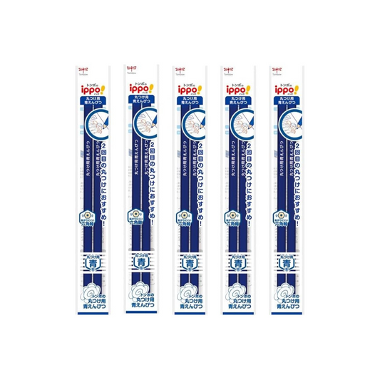 Tombow Pencils, Blue Pencils, Round Pencils (Non-Roll-Resistant Hexagon), ippo! 10 Pens (Pack of 2 x 5 Pack) BCA-262-5P