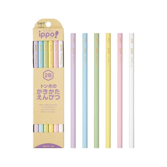 TOMBOW Pencil Ippo KB-KNPT01-2B Pencil 2B, Pastel, 1 Dozen