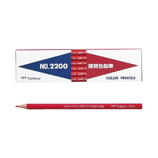 TOMBOW Colored Pencils, Hard, Red, 1 Dozen, 2200-25