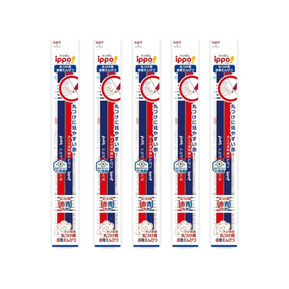 TOMBOW Dragonfly Pencil, Red and Blue Pencil, Ippo For Round Use, 1 Dozen CV-KIVP + Tombow Pencil, Eraser, MONO, For Learning, Pack of 4 JCC-411AZ