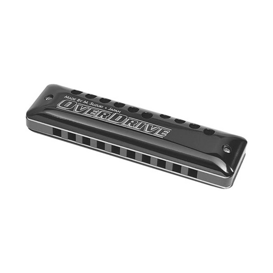 Suzuki MR-300-A Overdrive Deluxe Bendable 10-Hole Diatonic Harmonica, Key of A