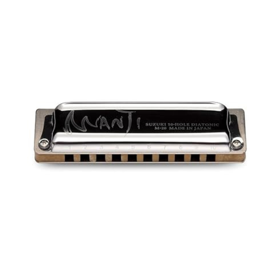 Suzuki M-20C-G Manji 10-Hole Diatonic Harmonica, Country Tuning, Key of G