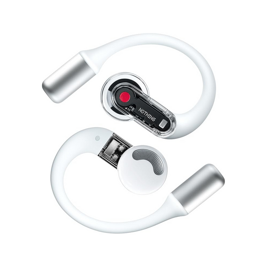 Nothing Ear (open) Bluetooth 5.3 Earphones with Ear Hooks, Clear Voice Technology, 2 Microphones, Fast Charging, Compatible with iPhone & Android, White