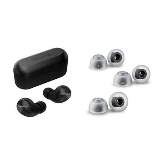 Panasonic Technics EAH-AZ40M2-S Wireless Earphones Silver + AZLA SednaEarfit max ASMR Standard (1 Pair of Eartips S/MS/M Size Each)