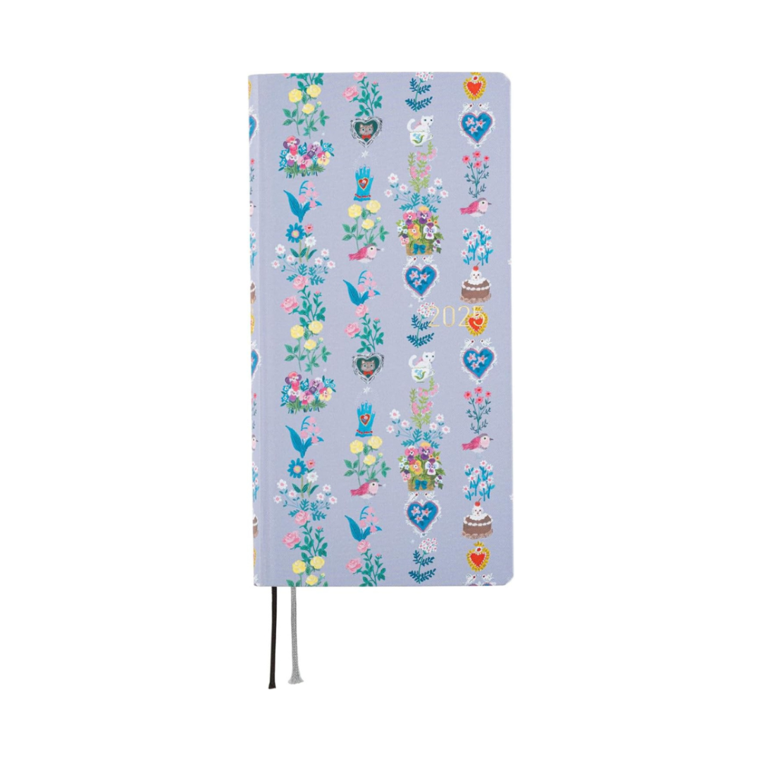Hobonichi 2025 Weeks, Yumi Kitagishi/Nice Wallpaper, Beginning in January, Weekly Notebook, Weekly Left, Slim Vertical