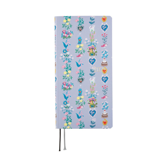 Hobonichi 2025 Weeks, Yumi Kitagishi/Nice Wallpaper, Beginning in January, Weekly Notebook, Weekly Left, Slim Vertical