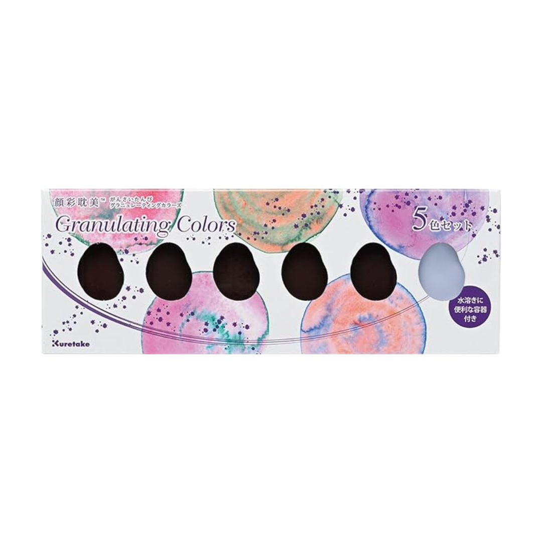Kuretake MC20GN/5V Painting, Face Saturation, Granular Rating Colors, 5 Colors