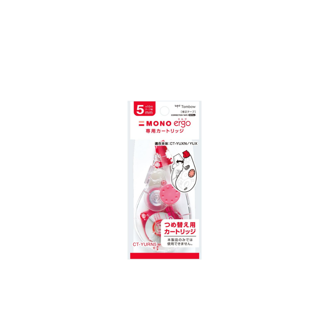 Tombow CT-YURN5-5P Pencil Correction Tape  Mono Ergo N Cartridge 5mm 5mm