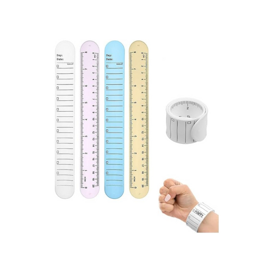 WEMO Wearable Memo - Set of 4 Wrap Around Your Wrist Notes, Wearable Memo Bands, Wrap Around Your Arm, Wrist Notepad, Wristband, Memo, Silicone, Write & Erase, Waterproof to Do Lists