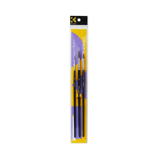 Kuretake Horsehair Painting Brush Set of 3 JO100-2