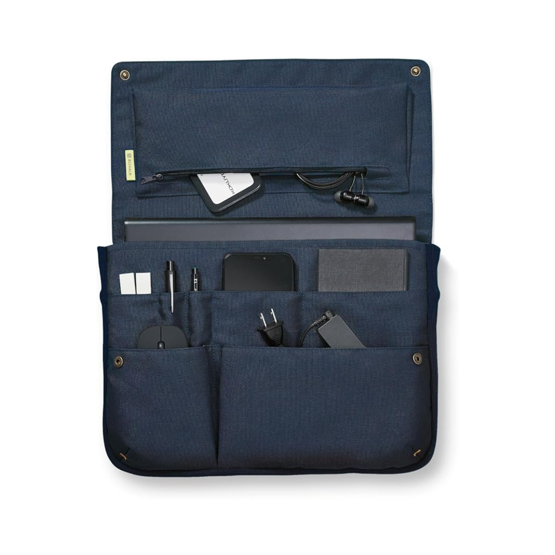 KOKUYO Kaha-BRB130DB BIZRACK Laptop Bag, Bag-in-Bag, 13.3 inches, 14.0 inches, Clutch Bag, A4 Landscape Type, Business, Smoky Navy