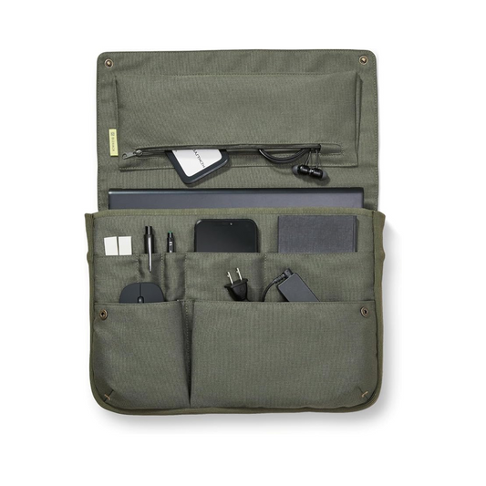 KOKUYO Kaha-BRB130DG BIZRACK Laptop Bag, Bag-in-Bag, 13.3 inches, 14.0 inches, Clutch Bag, A4 Landscape Type, Business, Olive Green