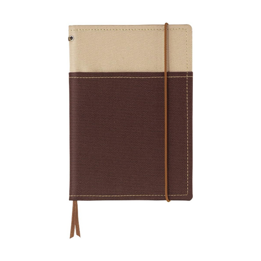 Kokuyo Cover Notebook<システミック>Storage for 2 Notebooks. Manage your notebooks and schedules in one volume. Includes a pocket to store pens and other small items., tea